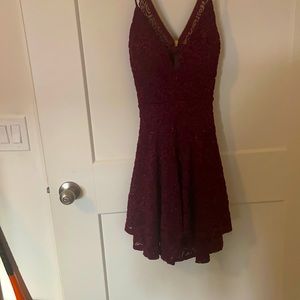 Burgundy dress worn once